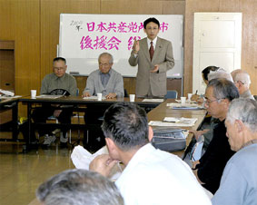埼玉県の日本共産党所沢市後援会総会であいさつ